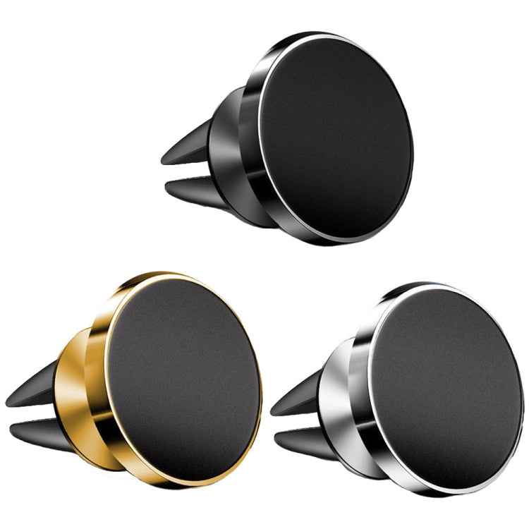Air Outlet Type Aluminum Alloy Car Magnetic Suction Bracket Navigation Phone Holder, Air Outlet (Black), Air Outlet (Gold), Air Outlet (Silver)