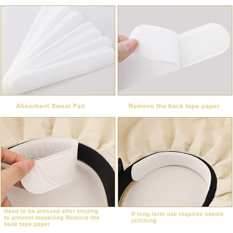 10pcs /Pack Disposable Hat Brim Stickers Shirt Collar Anti-Dirty Sweat-Absorbing Stickers
