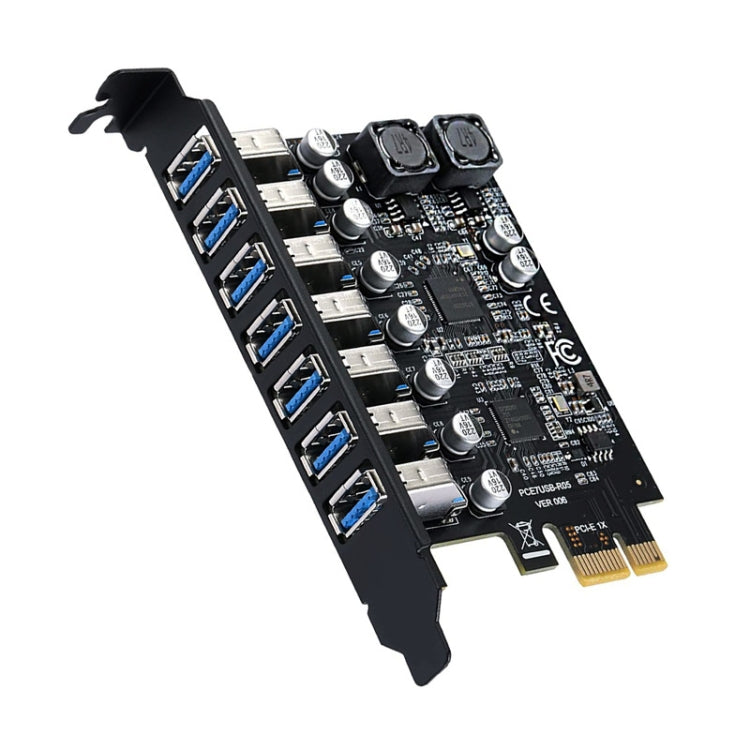PCE7USB-R05 PCI-E To USB 3.2 GEN1 7-Port 19PIN Expansion Card Super Speed 5Gbps
