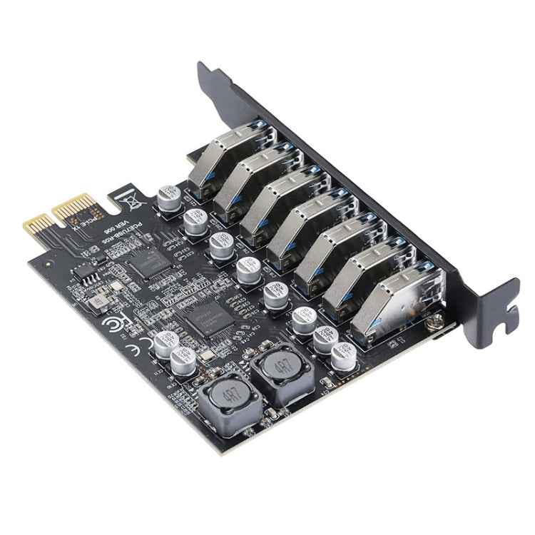 PCE7USB-R05 PCI-E To USB 3.2 GEN1 7-Port 19PIN Expansion Card Super Speed 5Gbps