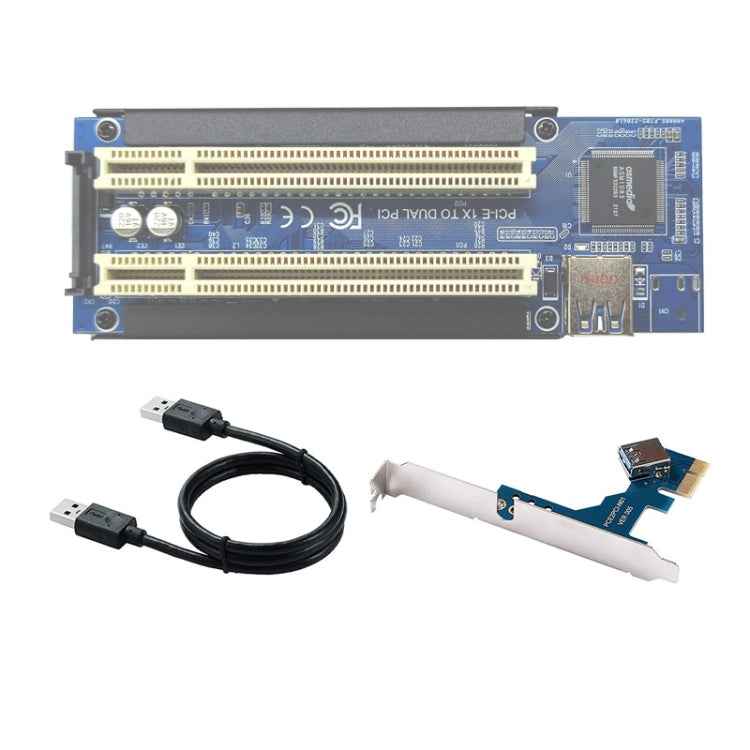 Riser Card Extend Adapter Add Expansion Card For PC Computer, PCI-E 1X To Single PCI, PCI-E 1X To Dual PCI, PCI-E 1X To Single PCI With baffle