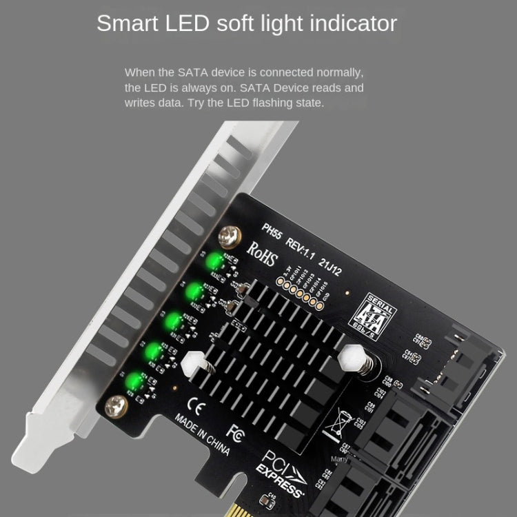 PCI-E To 5 SATA 3.0 Expansion Card