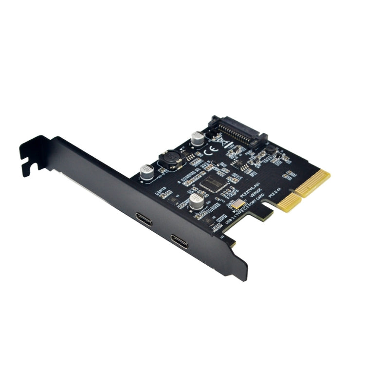 PCI-E 4X To USB3.1 Dual USB-C/Type-C Port 10Gbps Expansion Card With ASMedia ASM3142 Chip