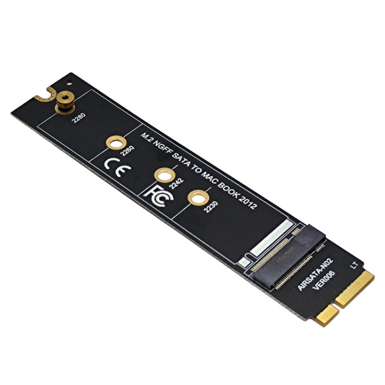 M.2 NGFF SATA To MAC SSD Adapter Riser Card For MacBook Air 2012 A1465 A1466, Long Type, With Screwdriver