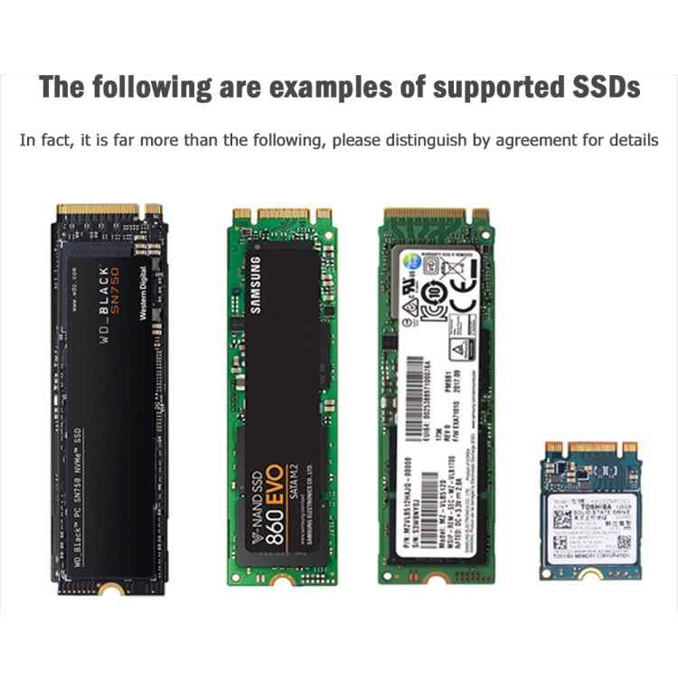 USB3.1 10Gbps GEN2 To NVME SATA Dual Protocol M.2 SSD Riser Card, USB3.1 To NVME SATA