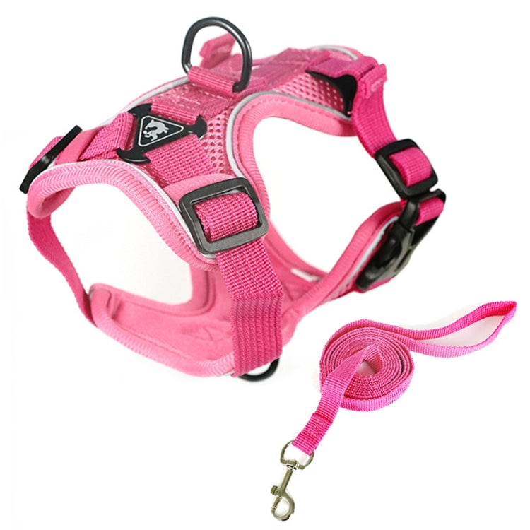 Pet Vest Harness + Traction Rope Set Reflective Breathable Dog Cat Harness