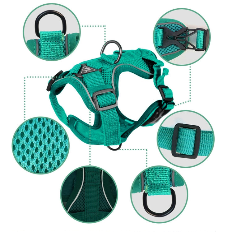 Pet Vest Harness + Traction Rope Set Reflective Breathable Dog Cat Harness