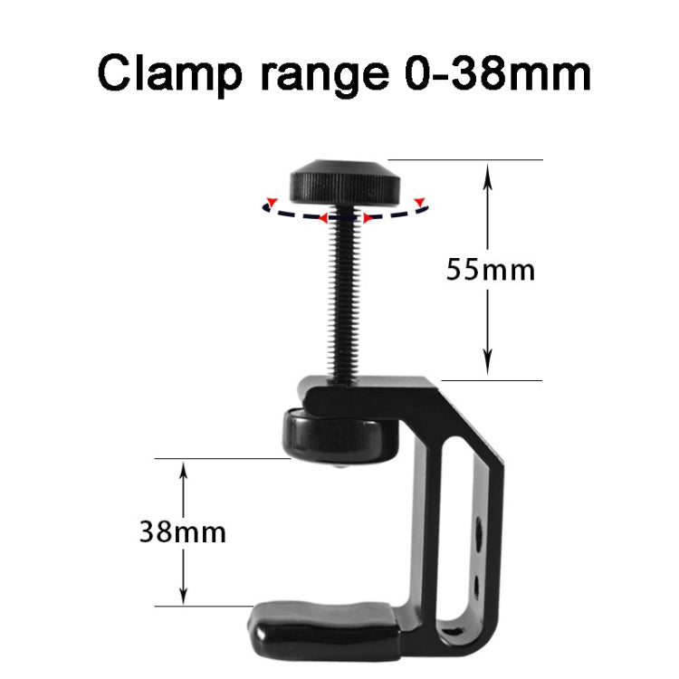 BEXIN WN-38 Universal C-Clamp With 1/4-Inch & 3/8-Inch Hole For Tables Desk Mount