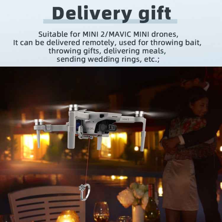 For DJI MINI 2/Mavic Mini/Mini SE Airdrop System Fishing Bait Wedding Ring Deliver Life Rescue Throw Thrower