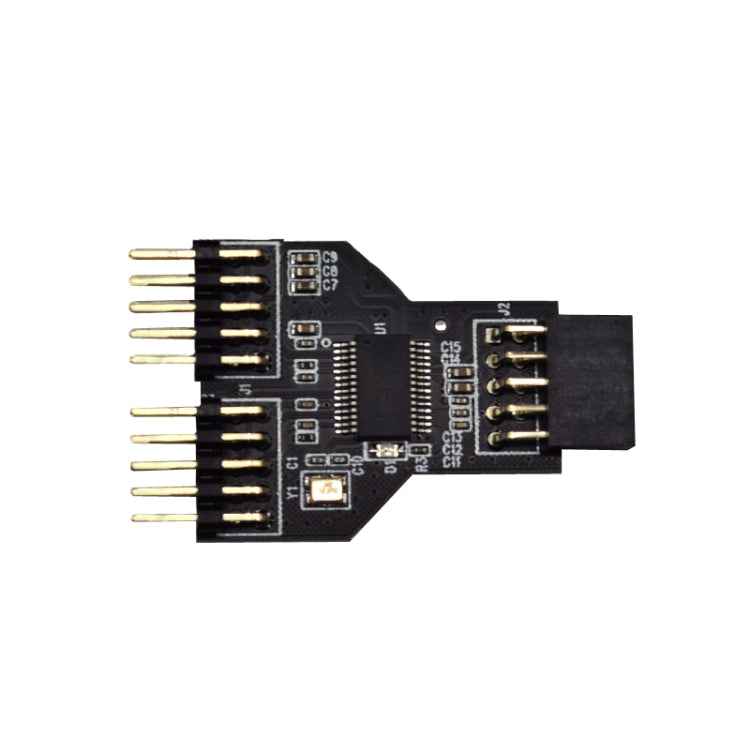 9 Pin USB Header Female 1 To 2 Male Board 9-Pin USB 2.0 HUB Connector Adapter, 9pin To Dual 9pin Direct Plug