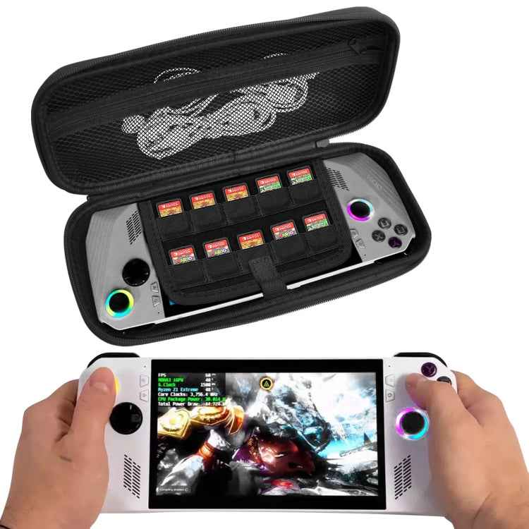 For ASUS ROG Ally Game Console EVA Leather Grain Handbag Clutch Protective Bag