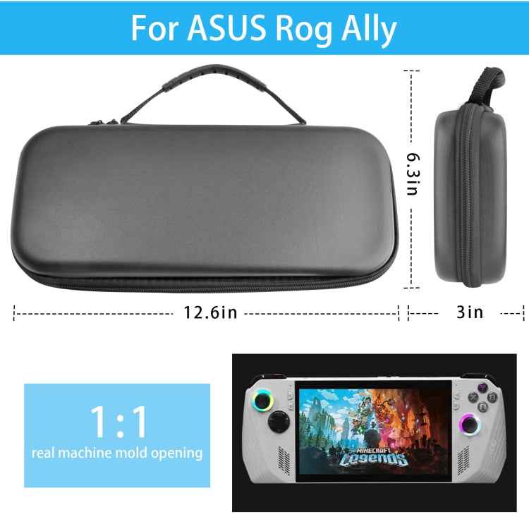 For ASUS ROG Ally Game Console EVA Leather Grain Handbag Clutch Protective Bag