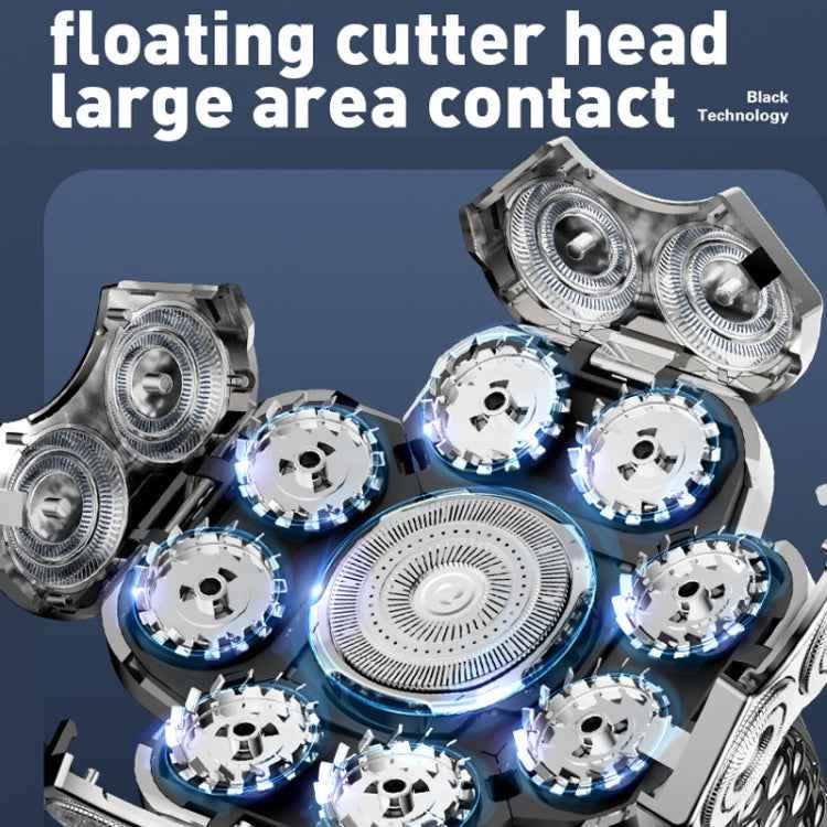 9 Knife Head Multifunctional USB Shaver Full Body Water Washing Shaver Men Hair Bald