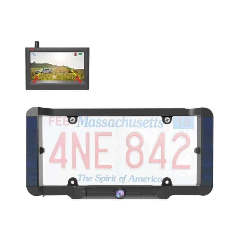 Solar Integrated License Plate Wireless Transmission Camera Reversing Display, BC03
