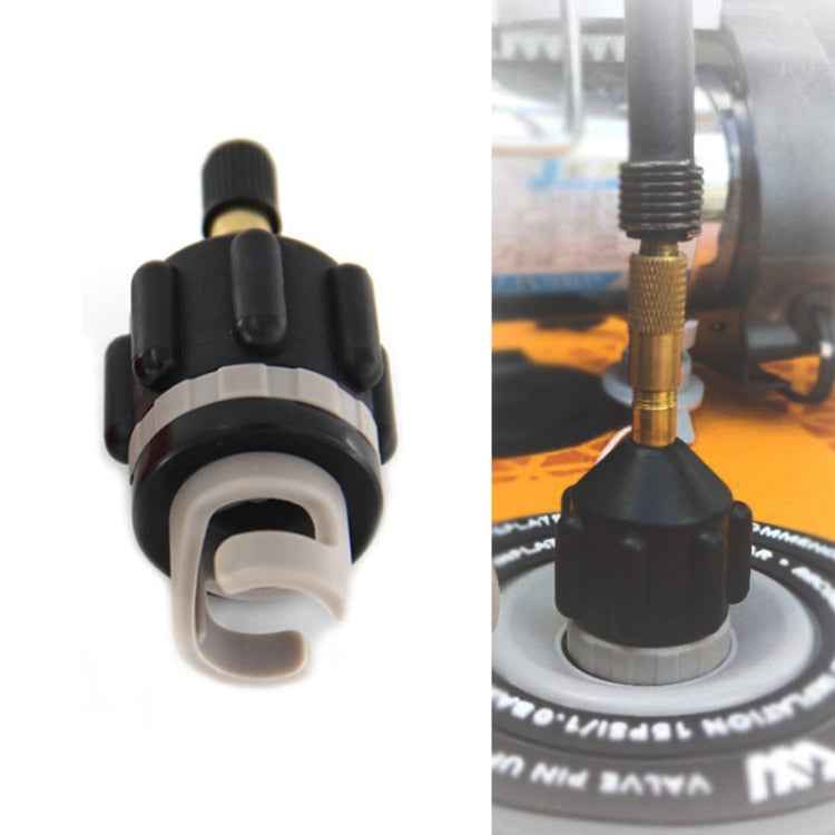 Surfing Paddle Board Adapter Inflatable Air Valve Conversion Air Nozzle, Black, Orange