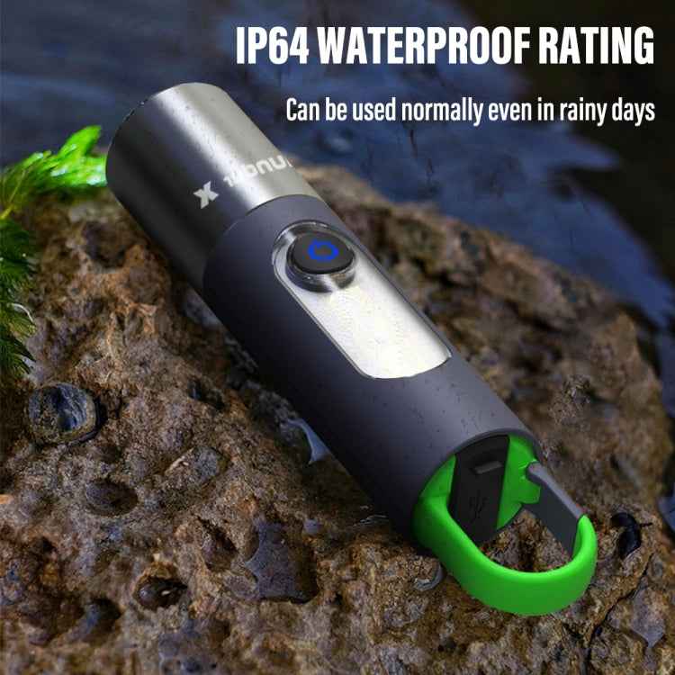 XHP50 Lamp Bead Super Bright LED Flashlight Telescopic Zoom Waterproof Torch With Lampshade