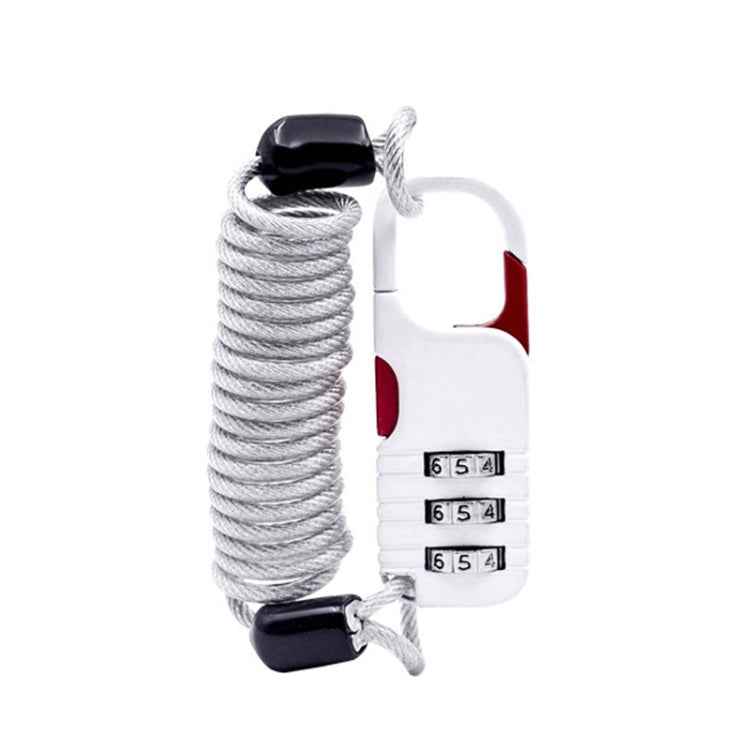 Helmet Anti Theft Password Lock Motorcycle Car Basket Soft Lock, Blue, White, Black, Pink