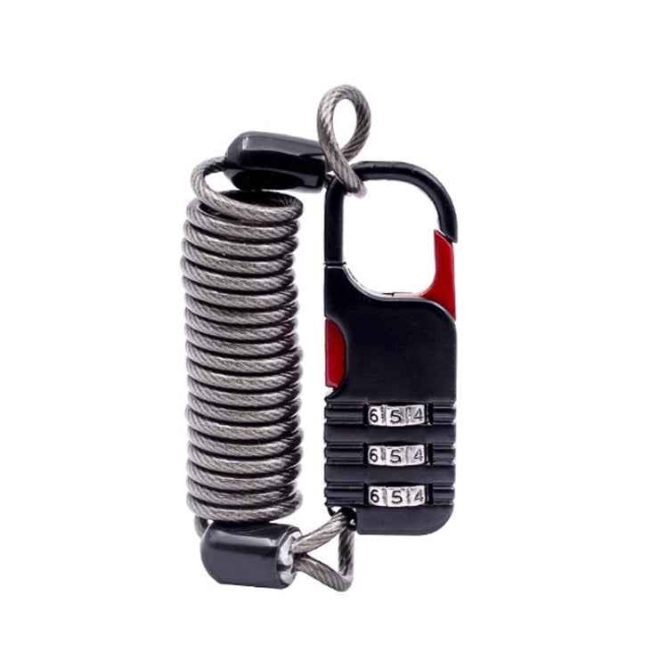 Helmet Anti Theft Password Lock Motorcycle Car Basket Soft Lock, Blue, White, Black, Pink