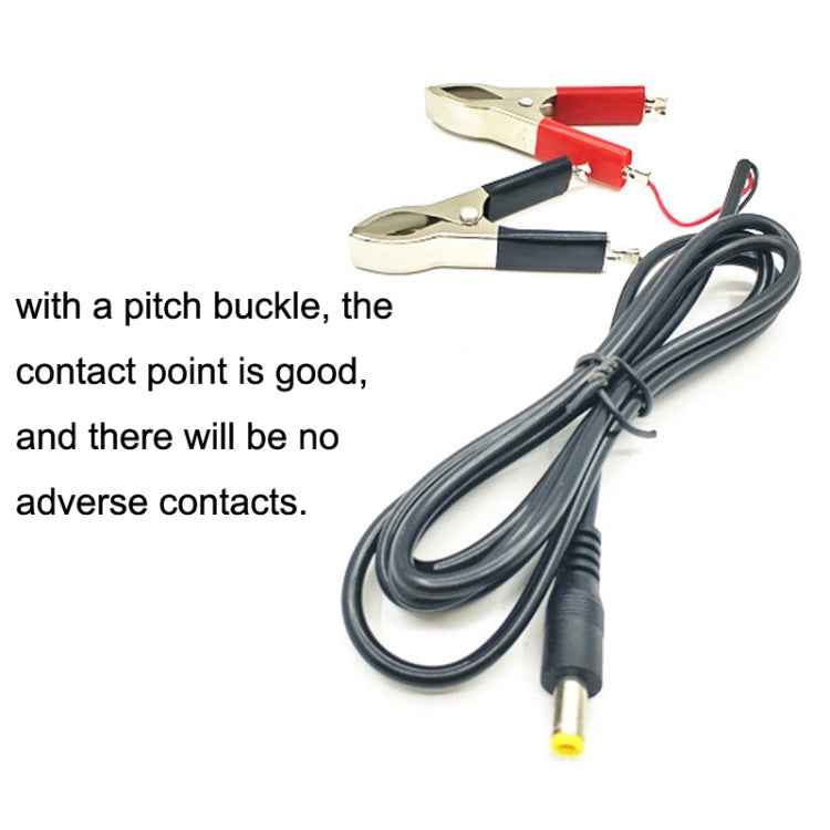1.5m 12V/24V General Battery Red Black Crocodile Wire Clip LED Power Clip Cable, 1.5m