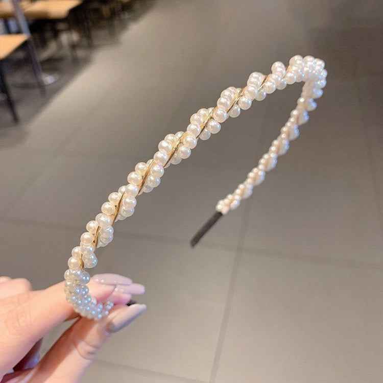 Sweet Pearl Headband Retro Versatile Hair Accessories, 1A, 2B, 3C, 4, 5, 6, 7, 8, 9, 10, 11, 12, 13, 14, 15, 16, 17, 18, 19, 20
