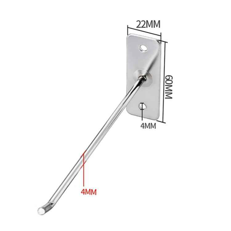 10pcs 4mm Thick Nail Wall Display Jewelry Hooks Single Wire Hook, 5cm, 10cm, 15cm, 20cm, 25cm