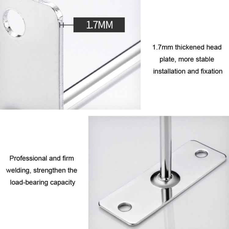 10pcs 4mm Thick Nail Wall Display Jewelry Hooks Single Wire Hook, 5cm, 10cm, 15cm, 20cm, 25cm