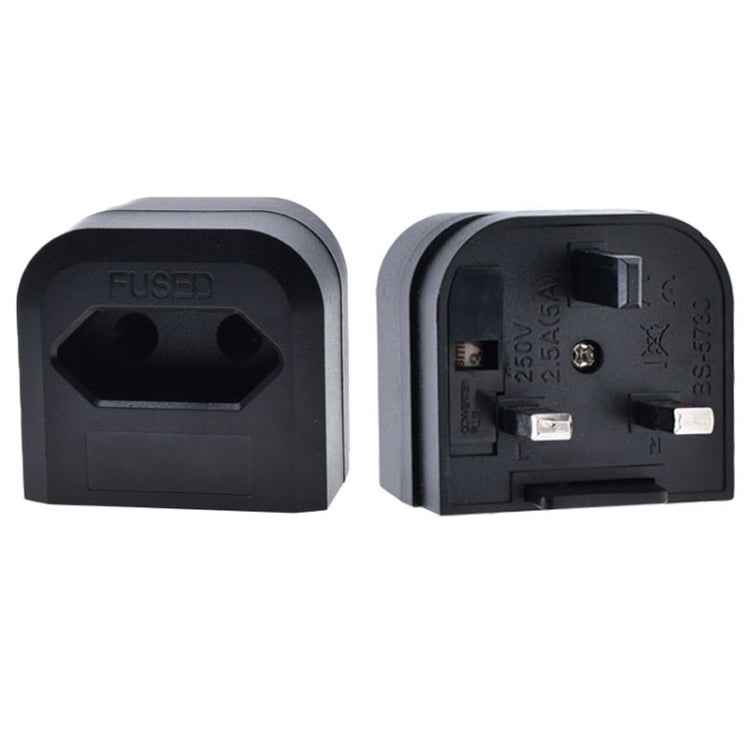 250V EU Plug To UK Plug With Fuse Conversion Plug, EU Plug To UK Plug