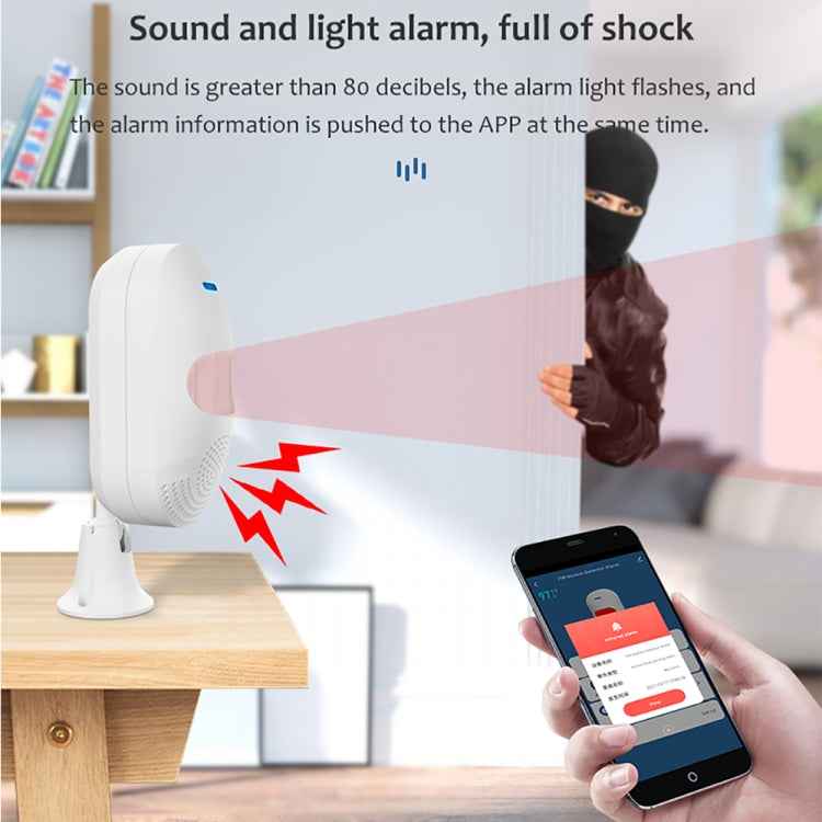 TUYA APP Control Wireless PIR Motion Sensor Alarm WiFi Motion Detector, Tuya WiFi