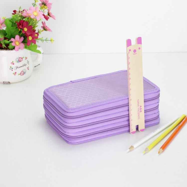 52 Holes 3 Layers Oxford School Pencil Case Large Pen Bag Box