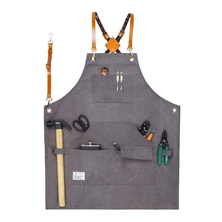 Carpentry Electrician Garden Heavy Canvas Workwear Apron, Black Gray, Black, Army Green, Khaki, Blue, Camel, Belt Black Gray, Belt Black, Belt Army Green, Belt Khaki, Belt Blue, Belt Camel