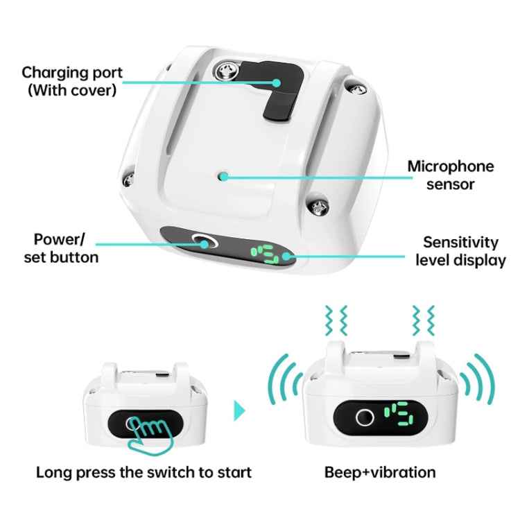 Pet Training Smart Bark Stopper Waterproof Vibration Collar