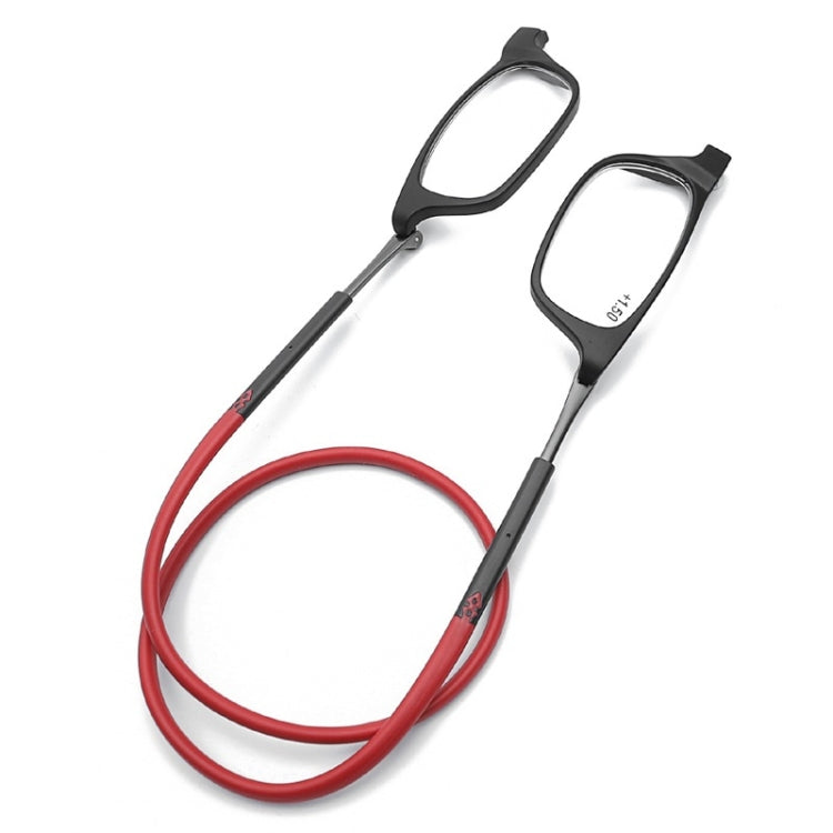 Portable Magnetic Hanging Neck Retractable Reading Glasses, +100, +125, +150, +175, +200, +225, +250, +275, +300, +325, +350