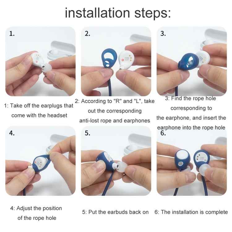 For Sony WF-C700B/WFC-700N 2pcs Bluetooth Headset Silicone Anti-Lost Rope