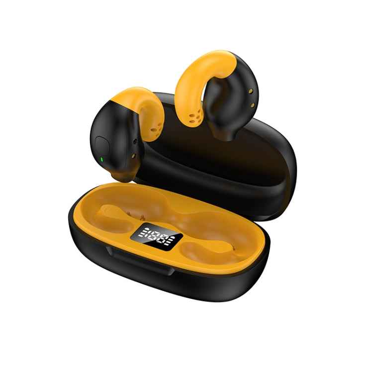 LED Digital Display Wireless Ear Clip Noise Reduction Bluetooth Headset