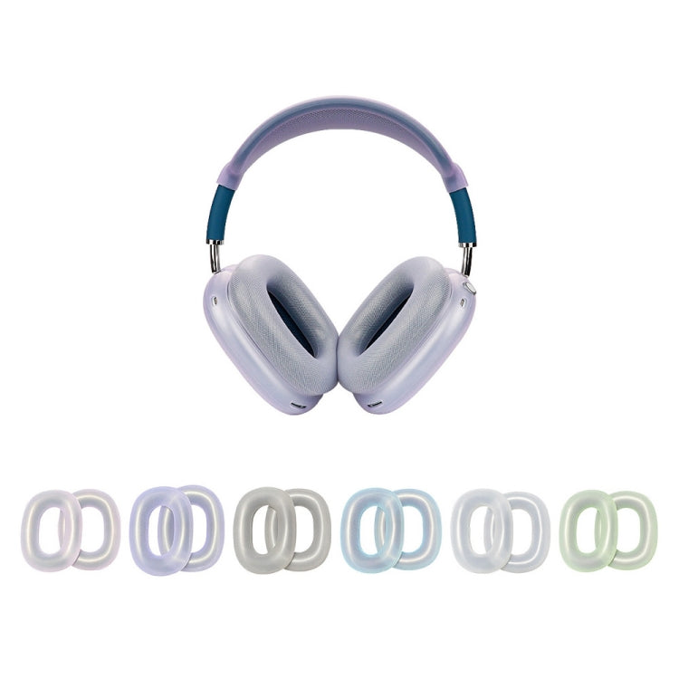 For AirPods Max Headphones Ear Cap Cover Replacement Part, Ear Cap Cover (Transparent Black), Ear Cap Cover (Transparent), Ear Cap Cover (Transparent Purple)