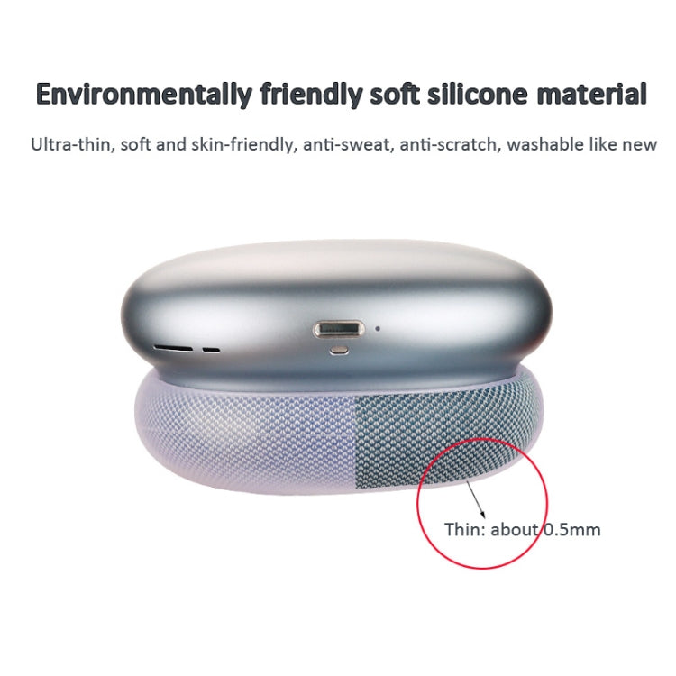 For AirPods Max Headphones Ear Cap Cover Replacement Part, Ear Cap Cover (Transparent Black), Ear Cap Cover (Transparent), Ear Cap Cover (Transparent Purple)