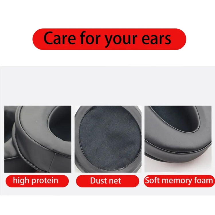 2pcs For Sennheiser HD4.50BTNC Wireless Headset Sponge Cover Replacement Earmuffs, White, Black Sheepskin, Black Mesh, Champagne
