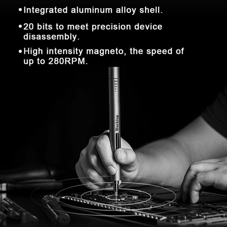 BAKU Worktop 280rpm/Min 0.35N.M Electric Screwdriver Set With 20 Bits