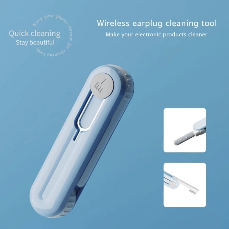 Bluetooth Earphone Cleaning Artifact Phone Dust Removal Tool Multi-Function Cleaning Brush, Grey, Sky Blue