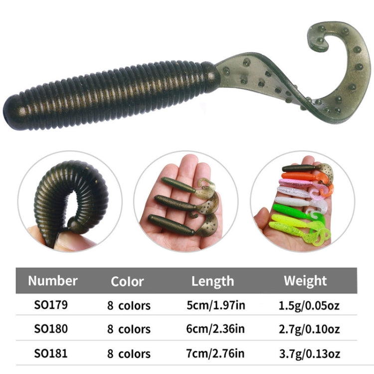 HENGJIA Curved-Tail Soft Dummy Bait Freshwater Fishing Lures, 5cm 10pcs /Pack, 6cm 10pcs /Pack, 7cm 10pcs /Pack