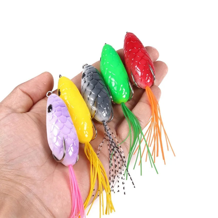 5colors /Set HENGJIA FO035 Lua Snake Skin Thunder Brogue Dummy Bait Blackfish Fishing Bait, 6cm 10g