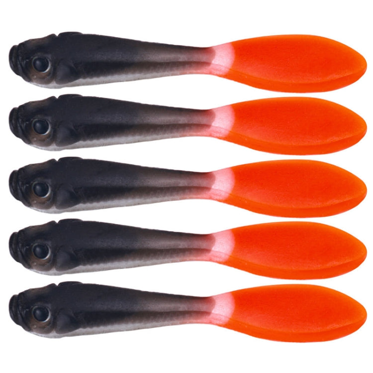 5pcs /Pack HENGJIA SO177 Dual Color Imitation Fishing Lure Freshwater Soft Dummy Bait, 7cm