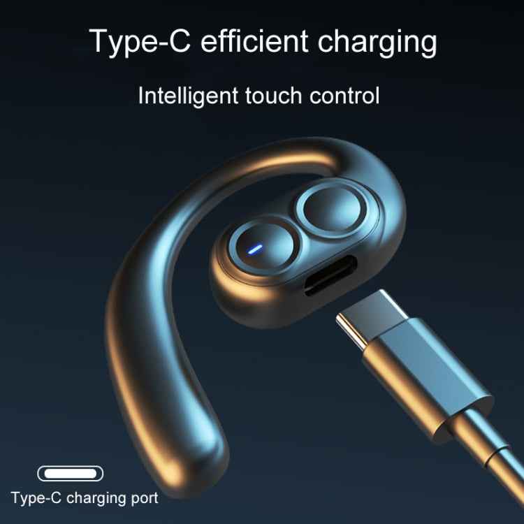 LX09 Single Ear Dual Speaker Stereo OWS On-Ear Bluetooth Earphone