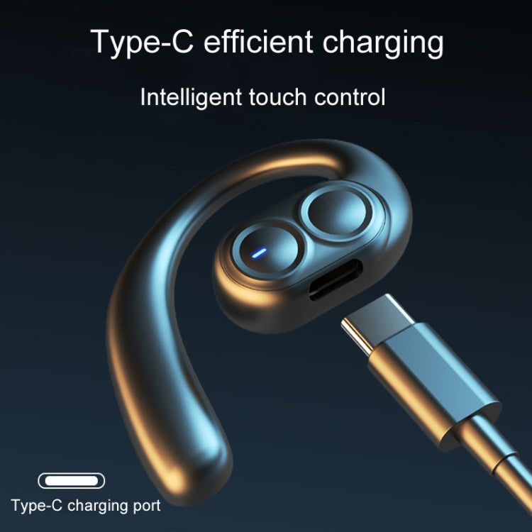 LX09 Single Ear Dual Speaker Stereo OWS On-Ear Bluetooth Earphone