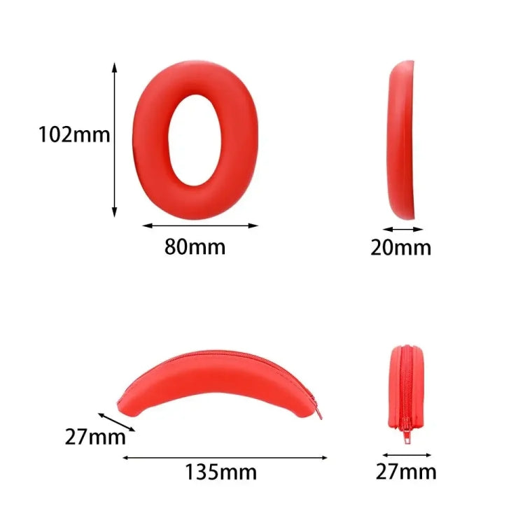 For Sony ULT Wear WH-Ult900N Headset 1pair Silicone Ear Pads Cushion Cover, Ear Pads Black, Ear Pads White, Ear Pads Red, Ear Pads Deep Blue, Ear Pads Beige