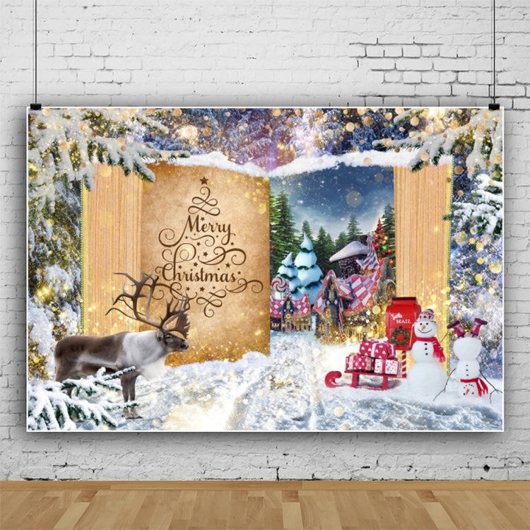 120x80cm Christmas Wreath Snow Scene Photography Background Curtain, 11421618, 11421670, 11421909, 11422035, 11422036, 11422037, 12805213, 12805214, 12805218