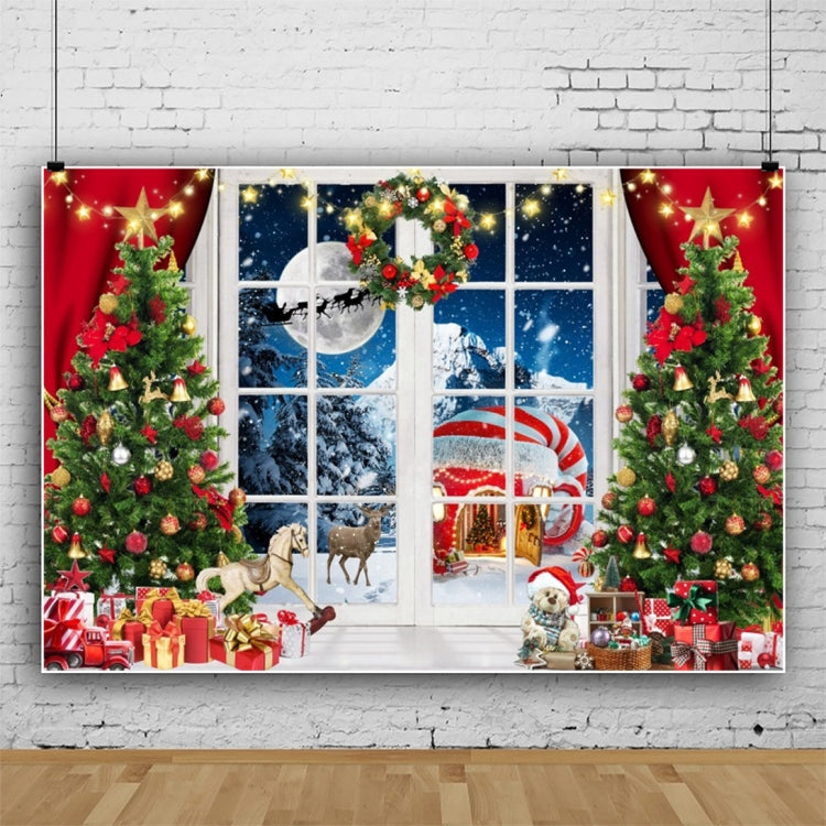 120x80cm Christmas Wreath Snow Scene Photography Background Curtain, 11421618, 11421670, 11421909, 11422035, 11422036, 11422037, 12805213, 12805214, 12805218