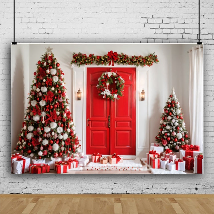 120x80cm Christmas Wreath Snow Scene Photography Background Curtain, 11421618, 11421670, 11421909, 11422035, 11422036, 11422037, 12805213, 12805214, 12805218
