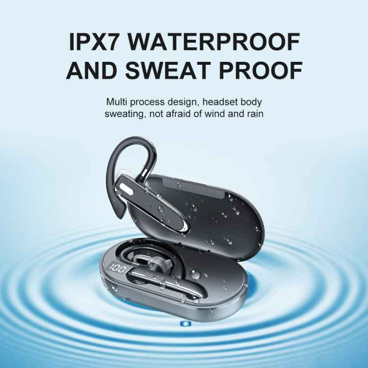 Bluetooth Earphone With Digital Display Charging Compartment Sports Wireless Earphone