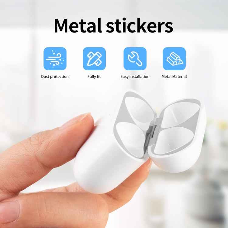 For Apple AirPods 4 Metal Sticker Case